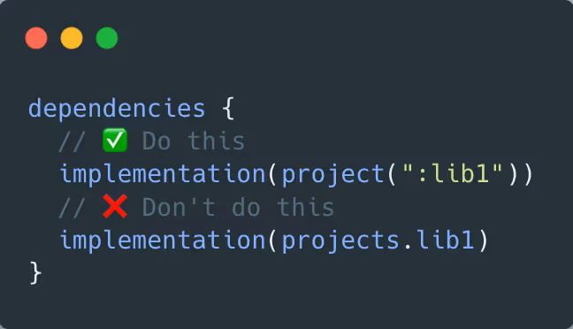 Don't use Type-safe Project Accessors with Kotlin Gradle DSL